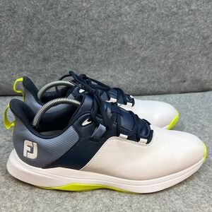 FootJoy FJ Golf Shoes Men Navy White Yellow Golf Sneakers Athletic Size 11